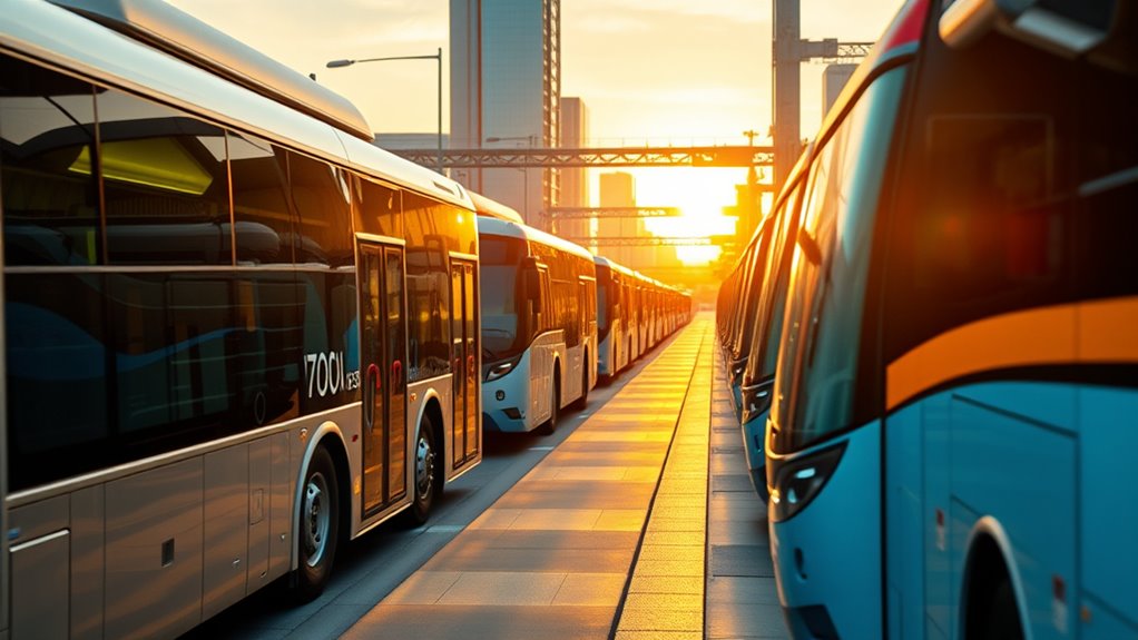 electric and hydrogen buses