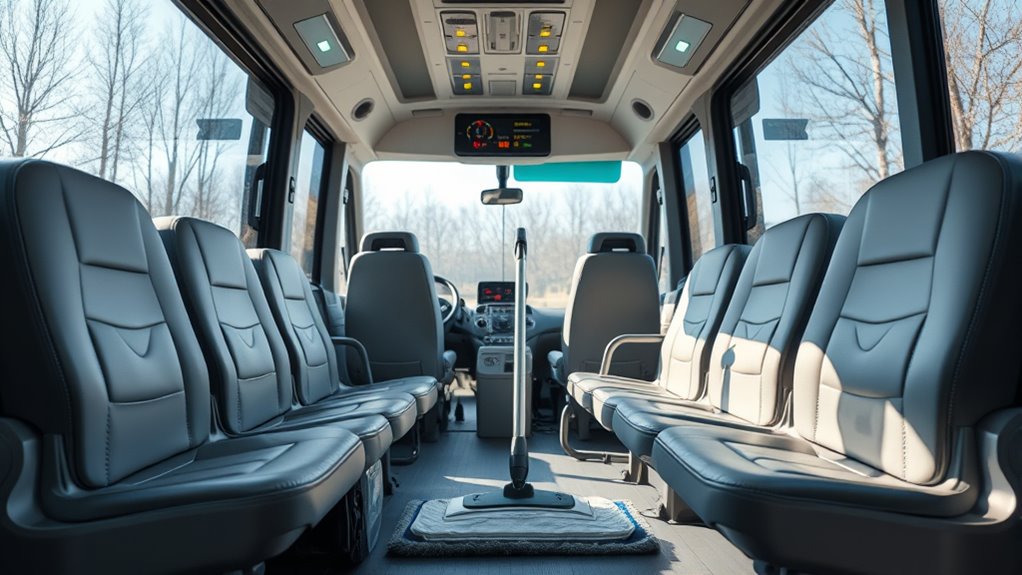 electric bus interior maintenance