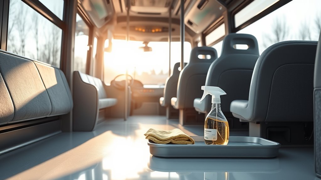 electric bus interior maintenance