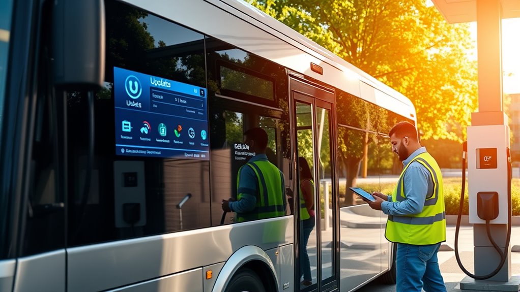 electric bus software updates