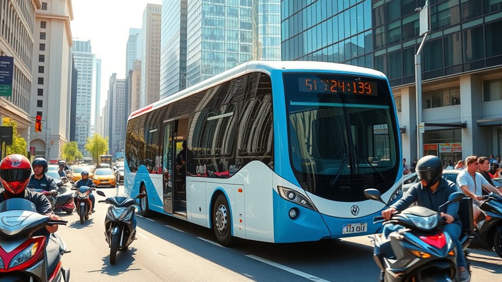electric buses ease traffic
