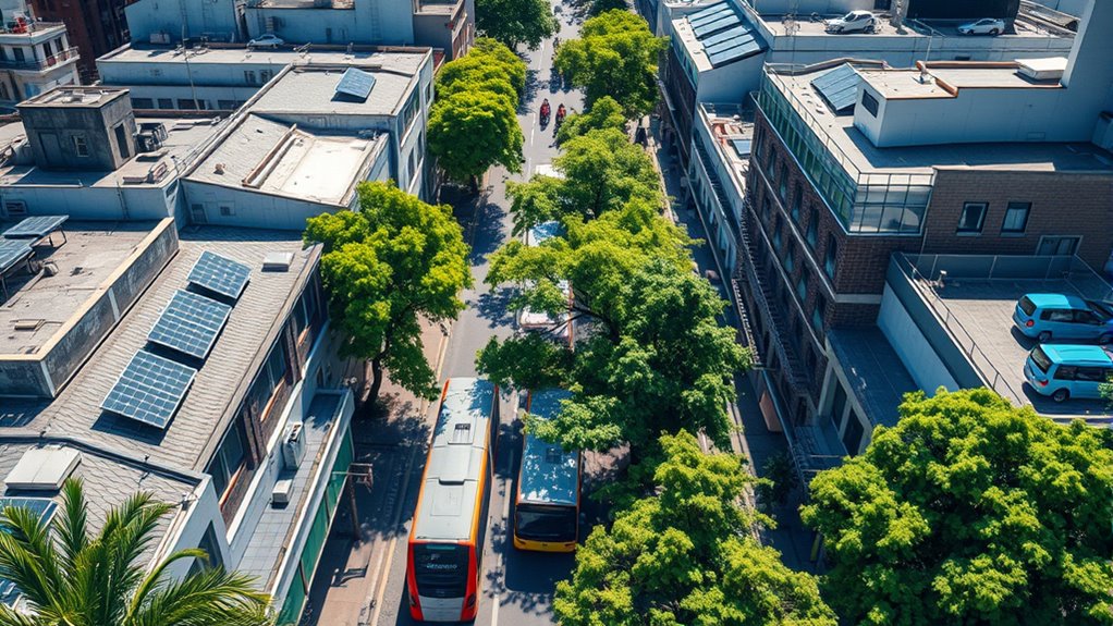 electric buses reduce urban heat
