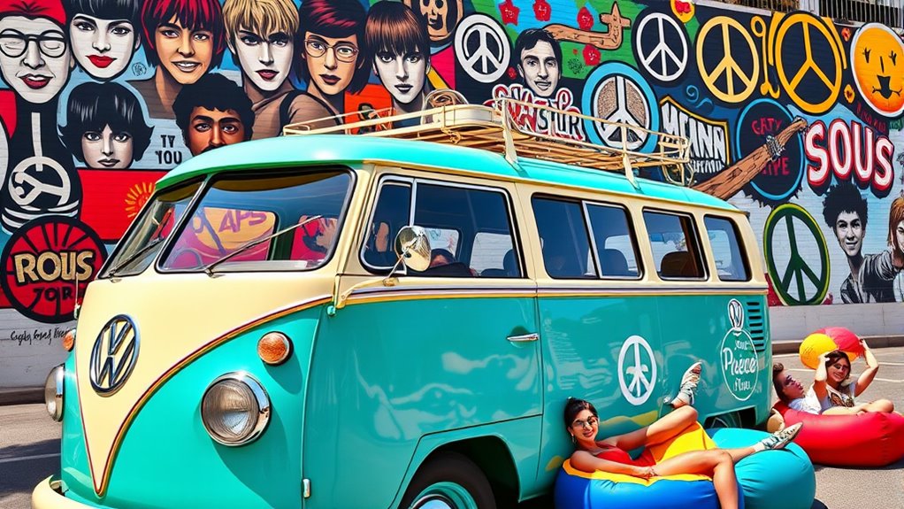iconic microbus counterculture symbol