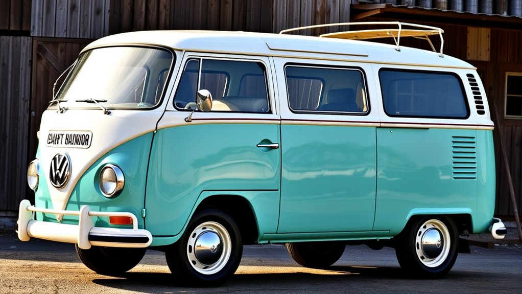 iconic split windshield vw bus