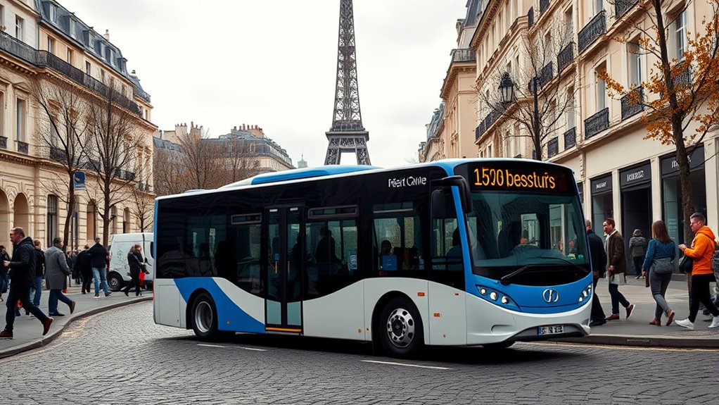 paris adopts electric buses