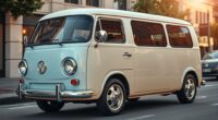 retro inspired electric van