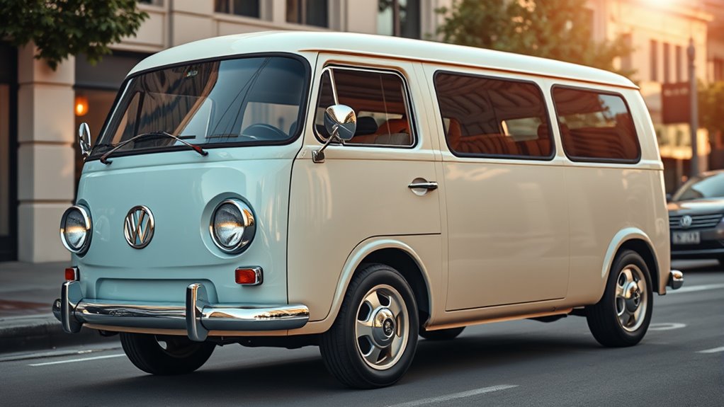 retro inspired electric van