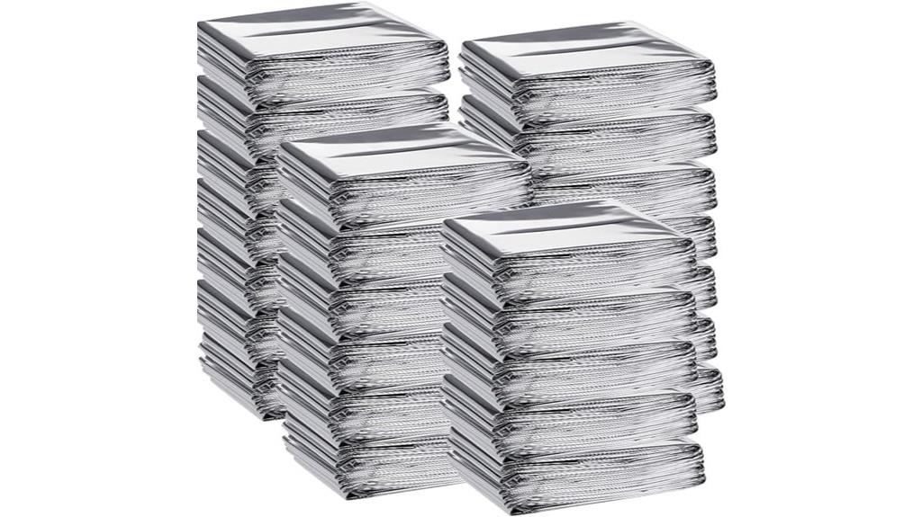 100 pack emergency thermal blankets