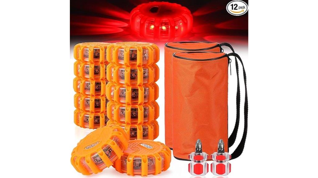 12 pack magnetic warning lights