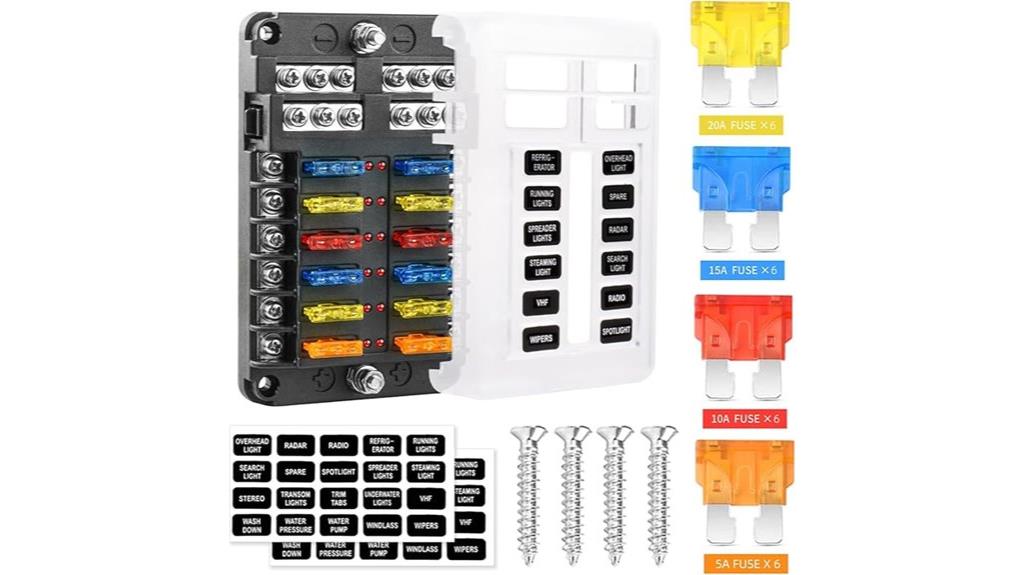 12 port waterproof fuse box