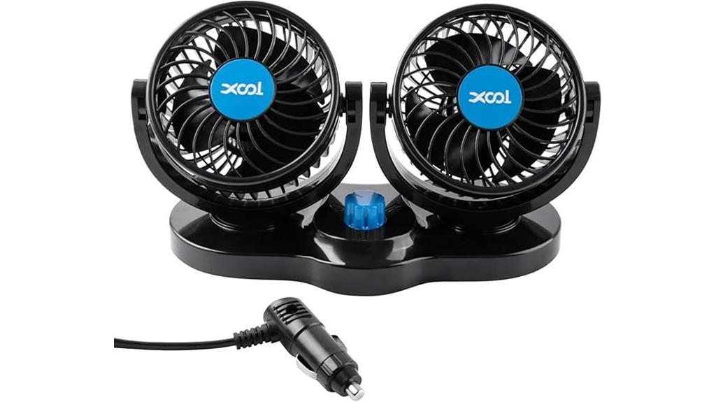 12v vehicle dual fan