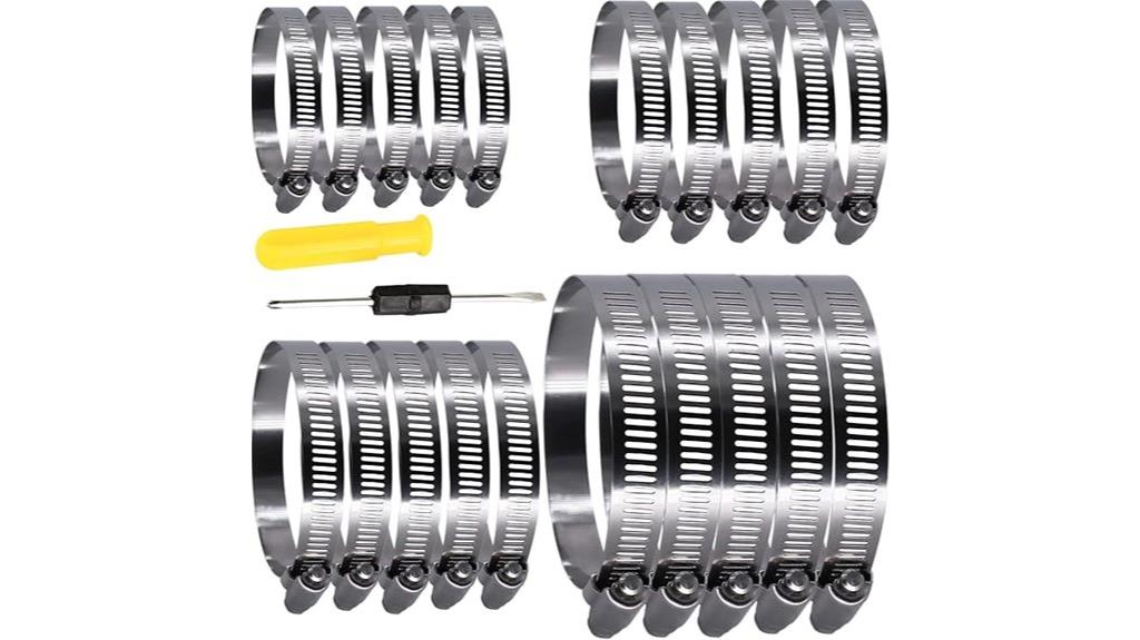 20 stainless steel hose clamps