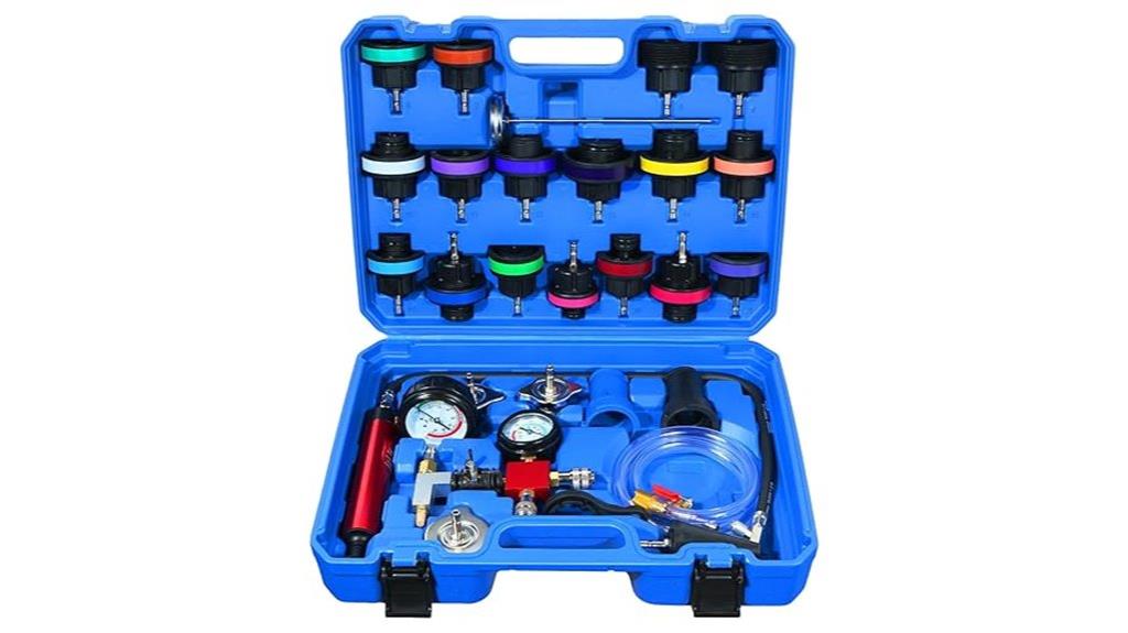 28 piece radiator pressure tester