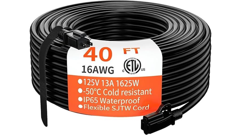 40 ft waterproof extension cord