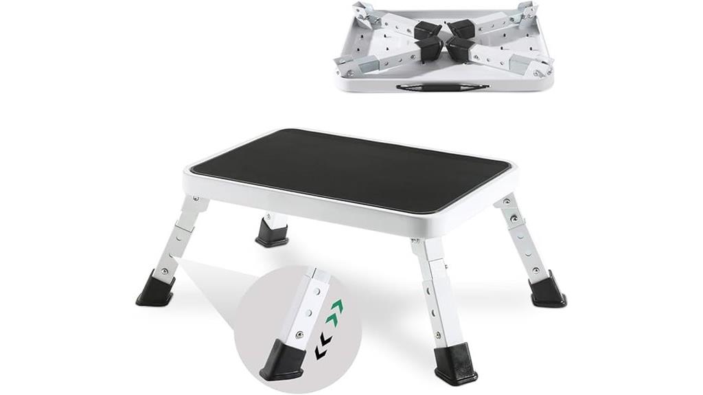 adjustable metal step stool