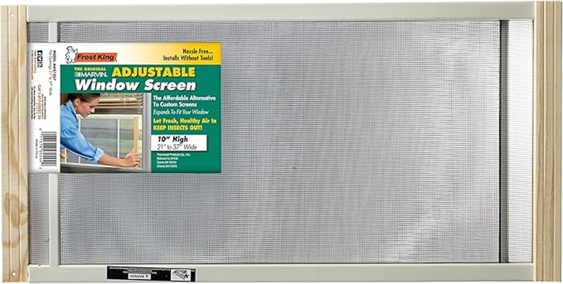 adjustable natural window screen
