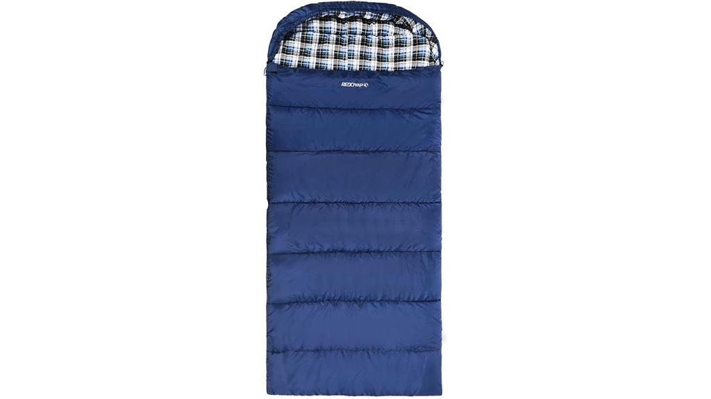 adult flannel sleeping bag