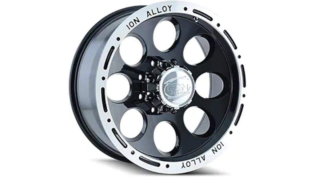 black machined lip wheel