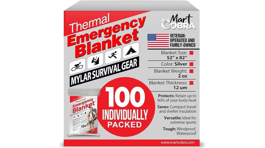 bulk 100 emergency blankets