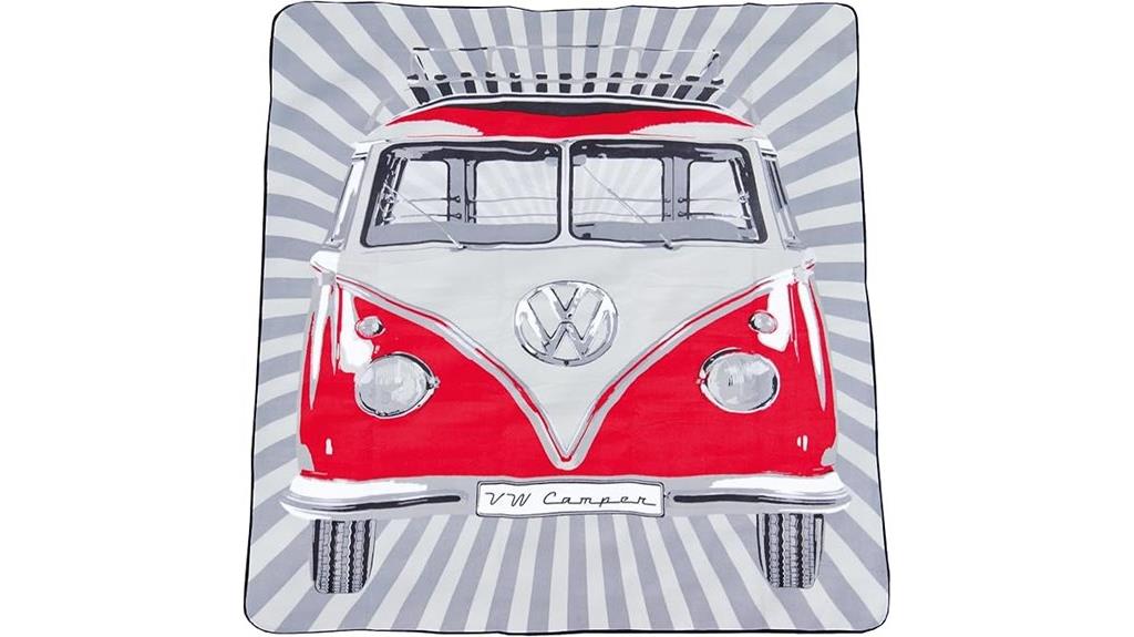 bus campervan picnic blanket