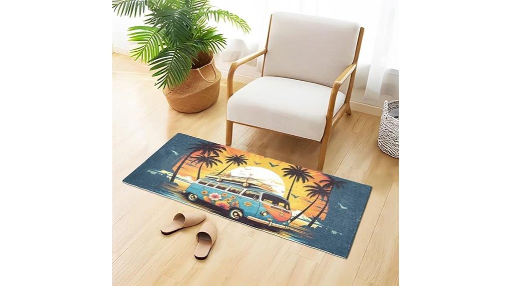 cartoon vw bus rug