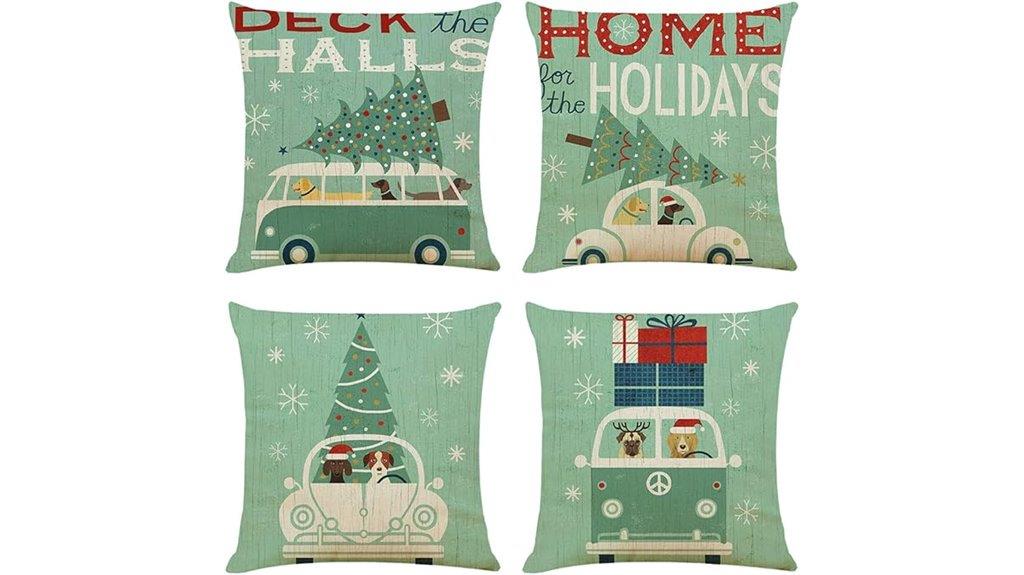 christmas cotton linen covers