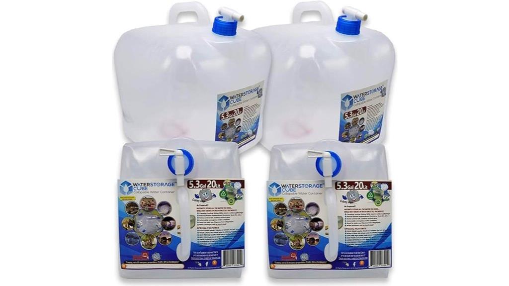 collapsible bpa free water storage