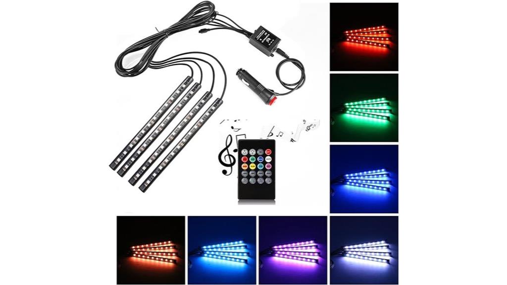 colorful car interior lighting