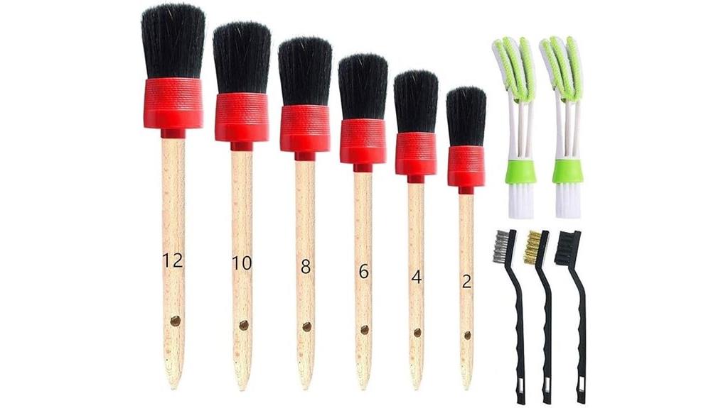 complete auto detailing brush set