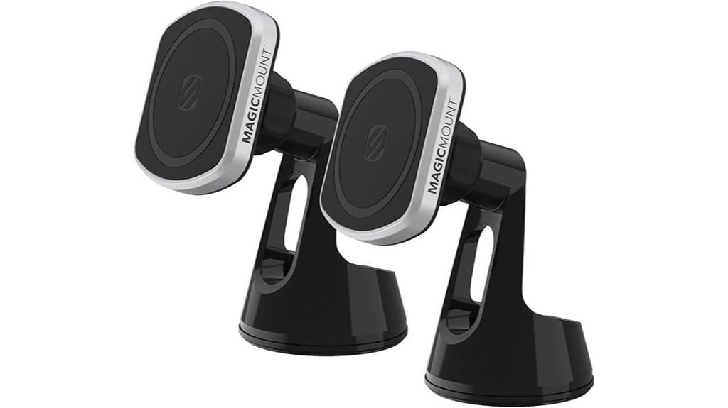 dual magnetic phone mounts