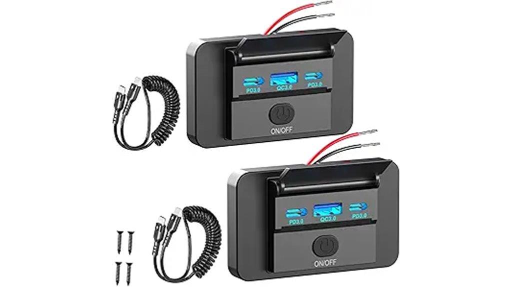 dual usb c qc3 0 chargers