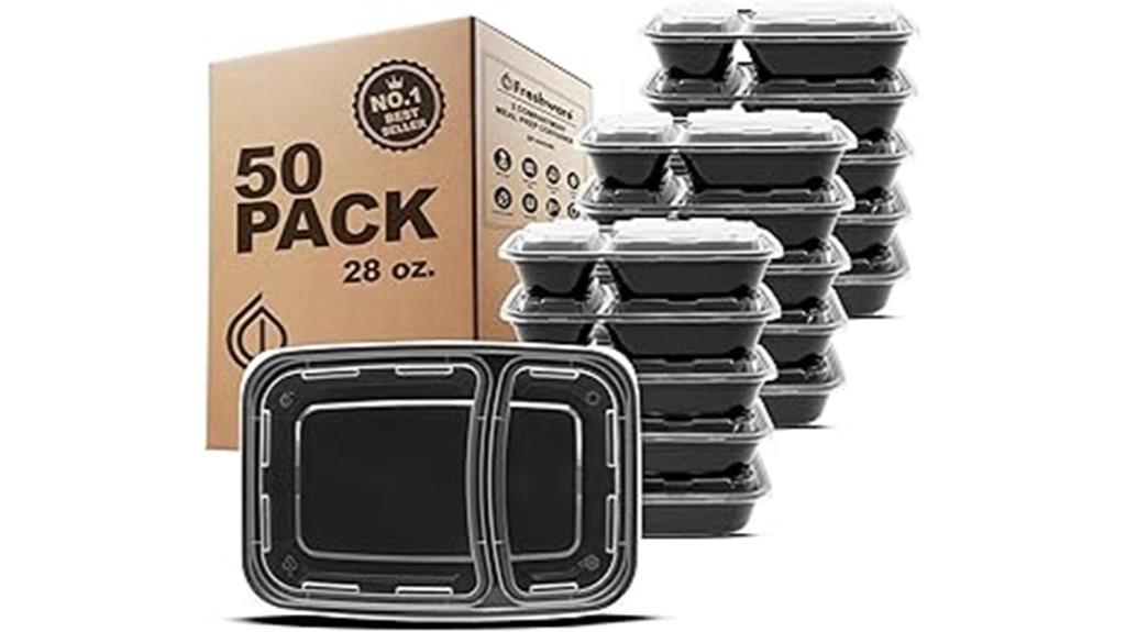 fifty meal prep containers