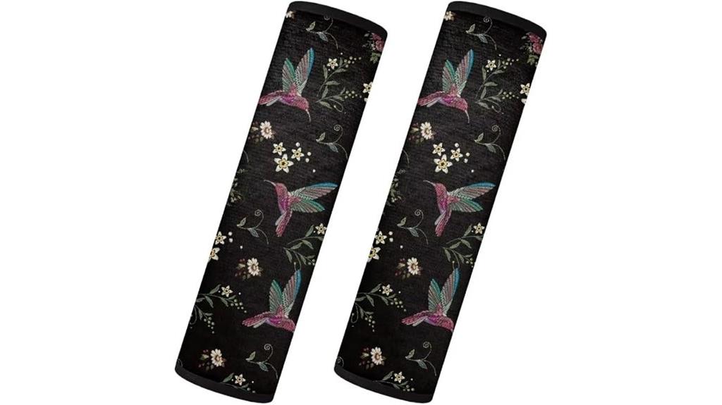 floral seatbelt cover set