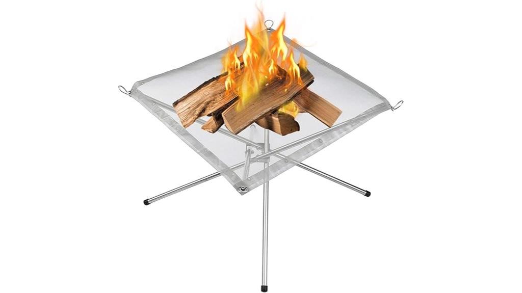 foldable stainless steel fire pit