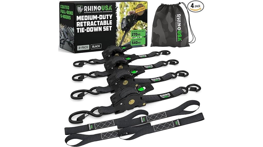 four pack ratchet straps