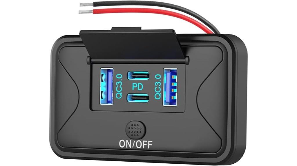 four port fast charging panel