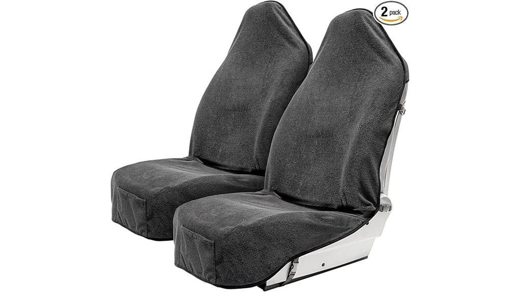 grey terry cloth seat covers