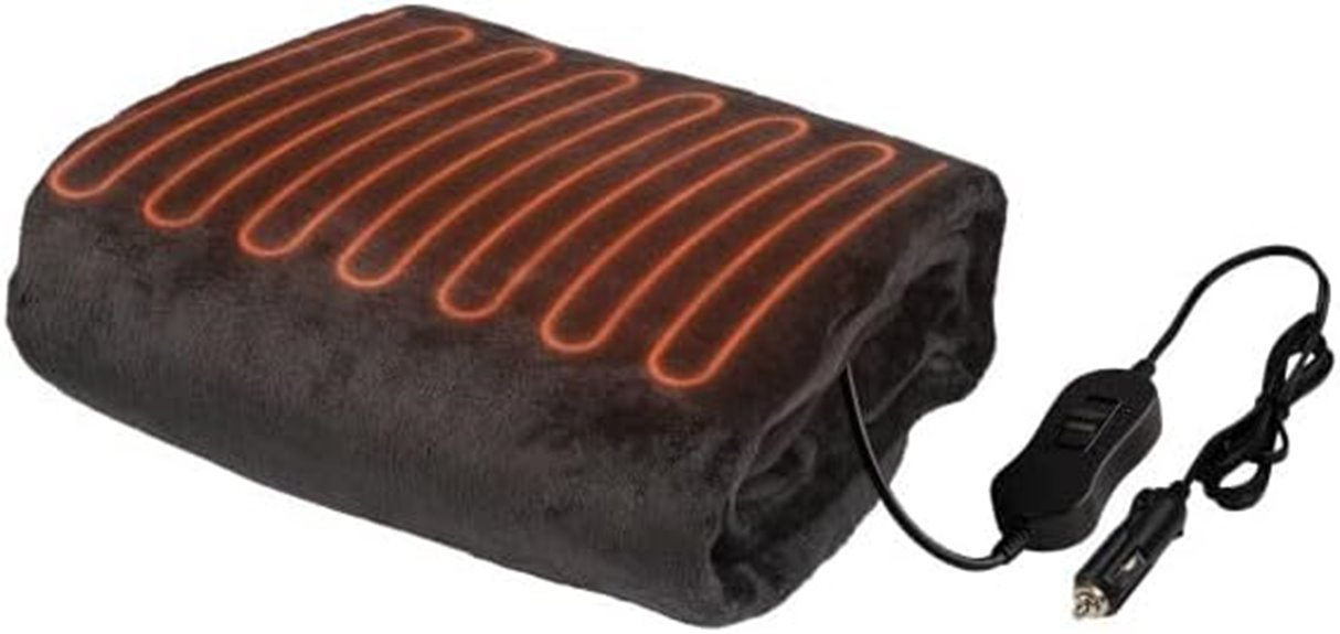 heated travel car blanket