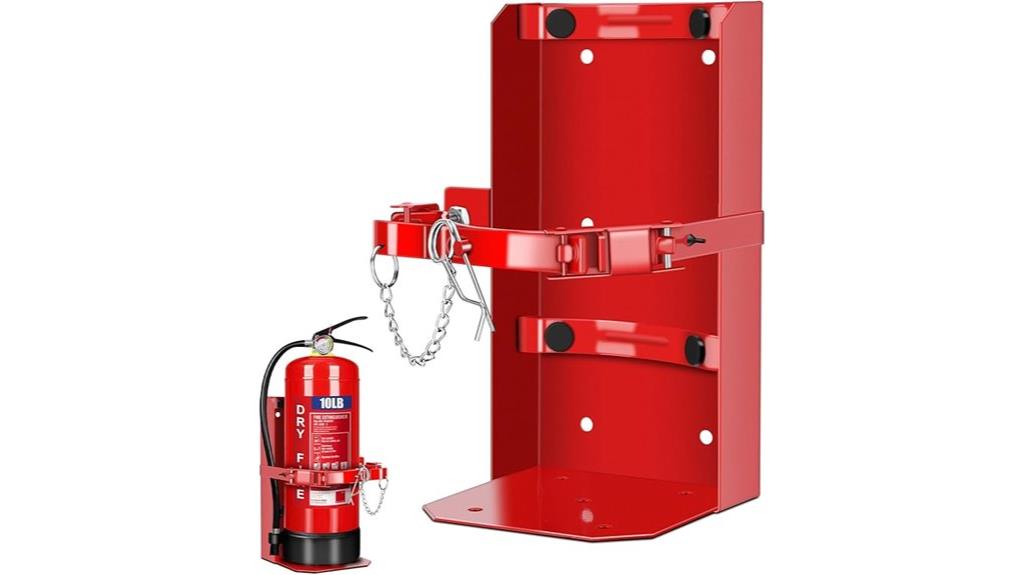 heavy duty steel fire extinguisher bracket