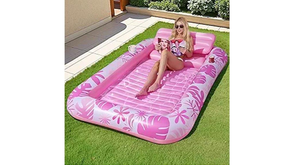 inflatable backyard tanning float
