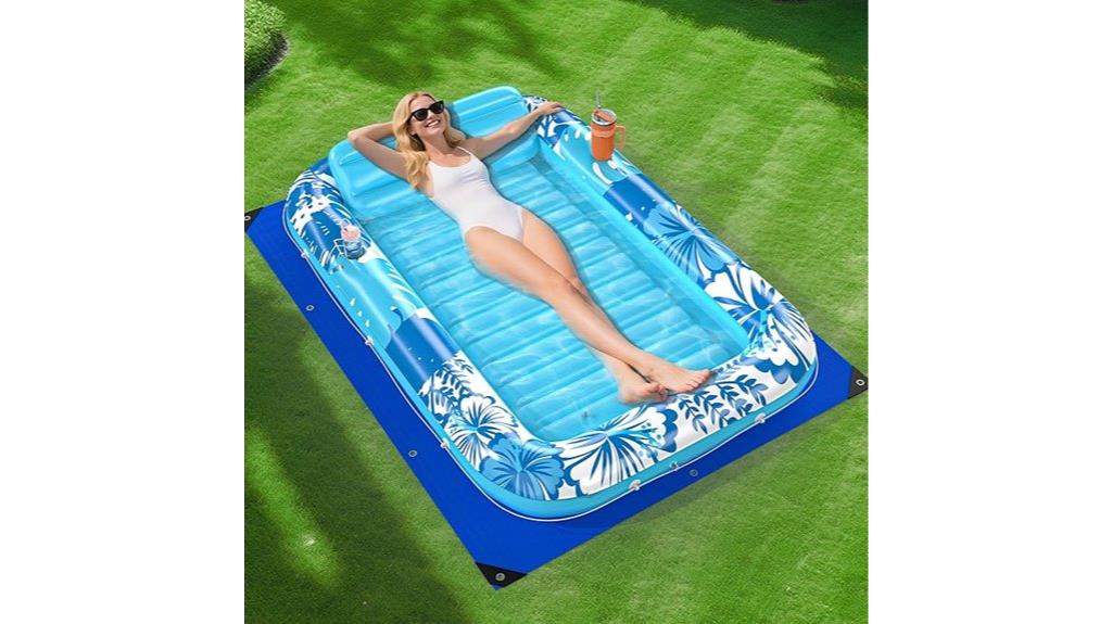 inflatable sunbathing pool lounge