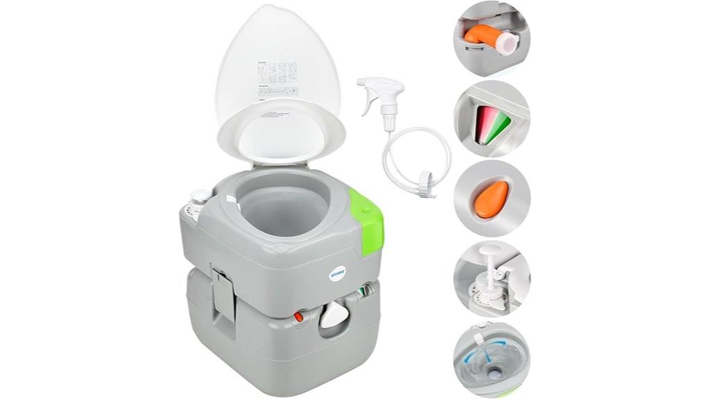 large capacity camping toilet