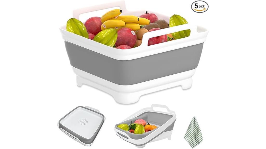 large collapsible dish basin