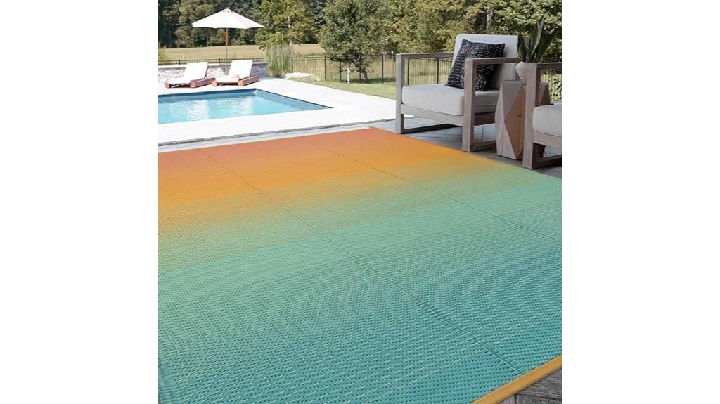 large waterproof patio rug
