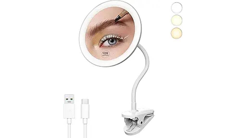 lighted compact mirror