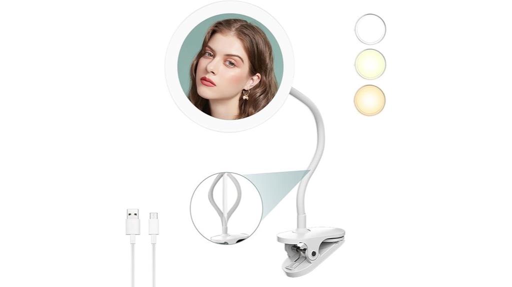lighted travel makeup mirror