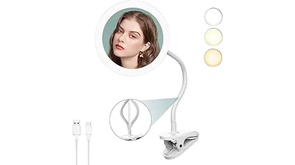lighted travel vanity mirror