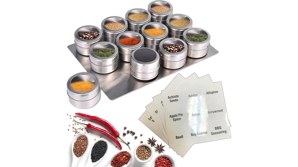 magnetic spice jar set