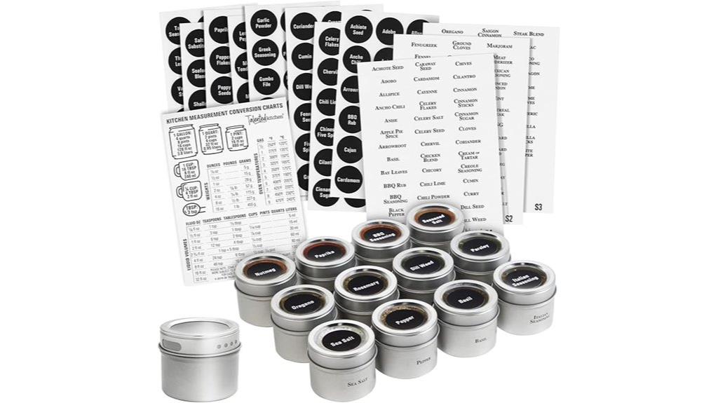 magnetic spice storage jars