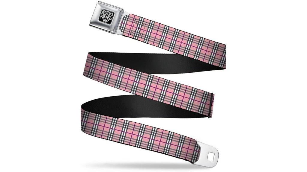 men s plaid seatbelt belt